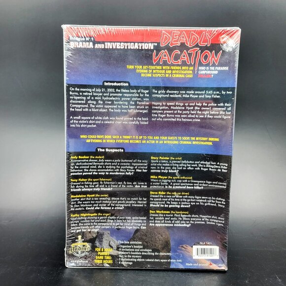 Deadly Vacation Suspense Party Game Drama & Investigation - New, Sealed - Picture 5 of 9